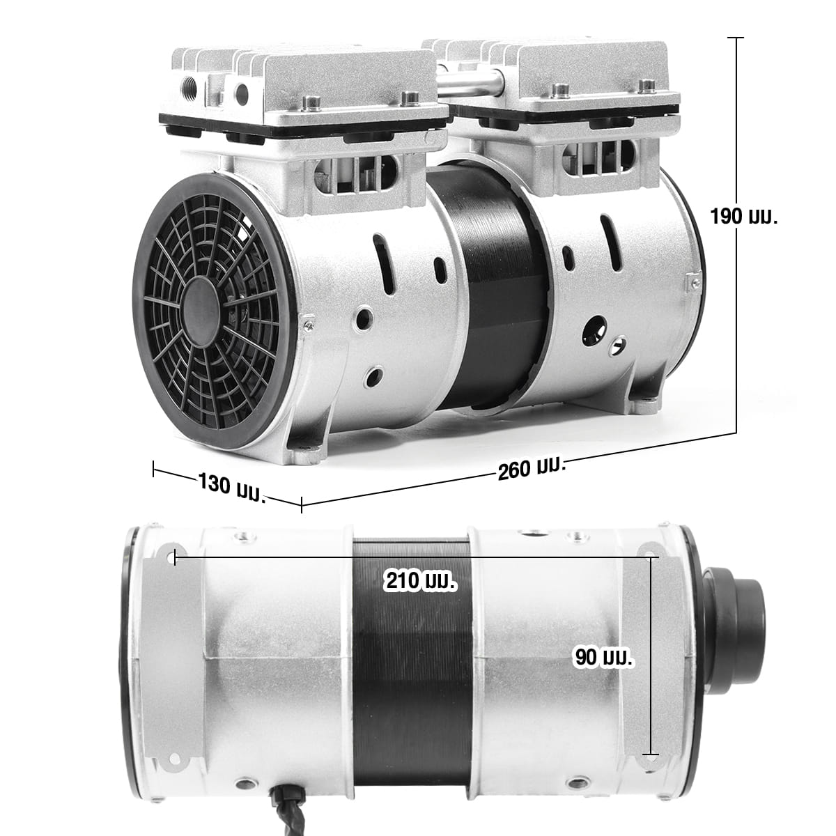 มอเตอร์ปั๊มลมออยล์ฟรี DELTON รุ่น DM-850W 1 แรงม้า 850 วัตต์_7